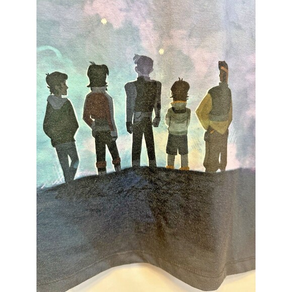 Voltron Legendary Defender Five Paladins Night Sky T Shirt Men's  Large  Black - Picture 2 of 7